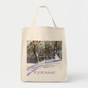 Snow fell Watercolor painting Tote Bag