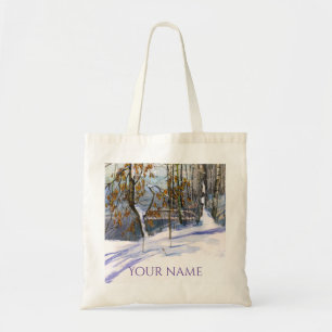 Snow fell Watercolor painting Tote Bag