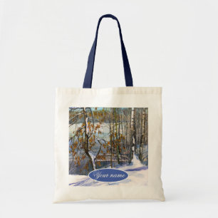Snow fell Watercolor painting Tote Bag