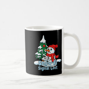 Snow-fi Signal Lost Funny Snowman Christmas Art Coffee Mug