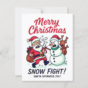 Snow fight christmas card
