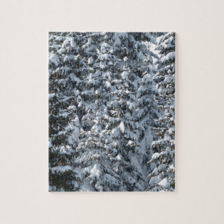 Snow Fir Tree Texture Jigsaw Puzzle