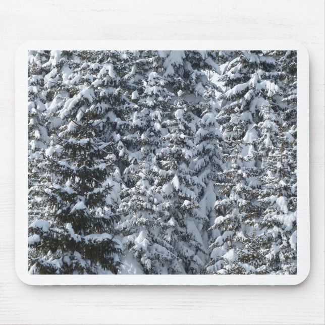 Snow Fir Tree Texture Mouse Pad (Front)