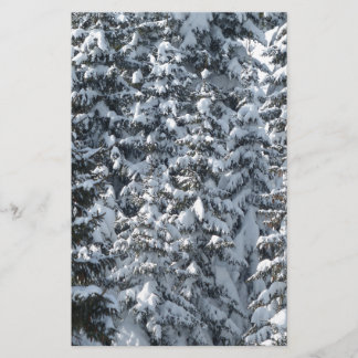 Snow Fir Tree Texture Stationery