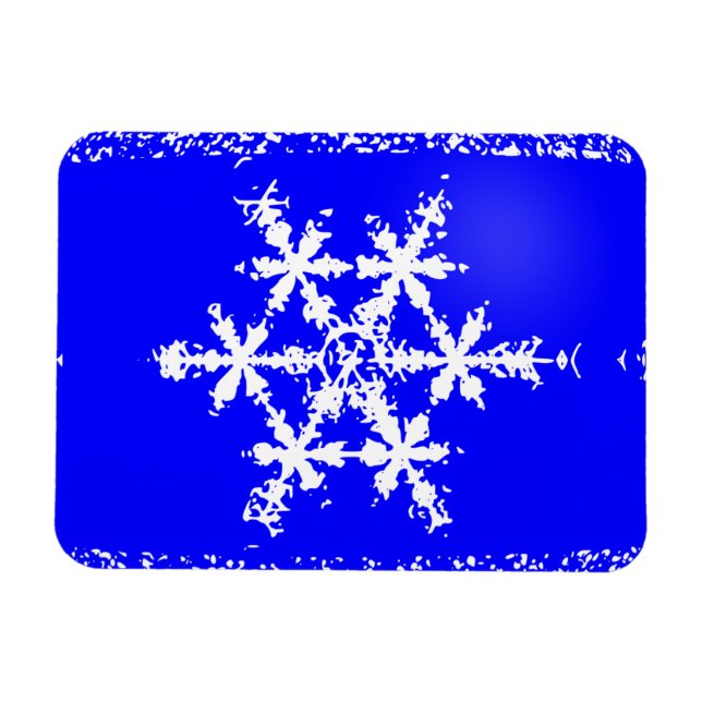 Snow Flake 3"x4" Magnet (Horizontal)