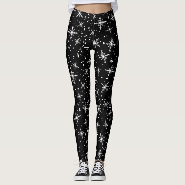 SNOW FLAKE by B.McNutt Leggings (Front)