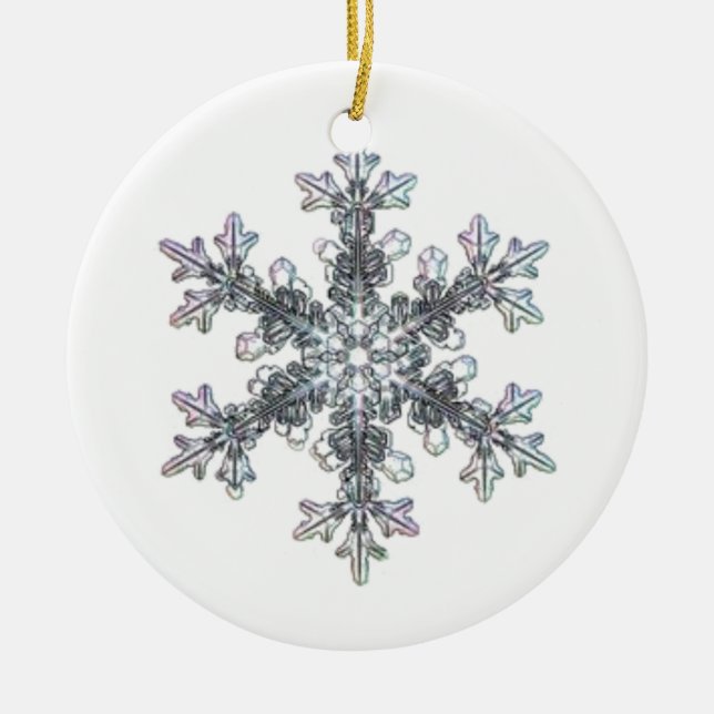 Snow flake ceramic ornament (Front)