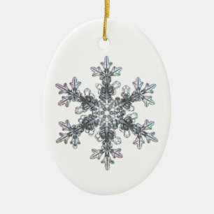 Snow flake ceramic tree decoration