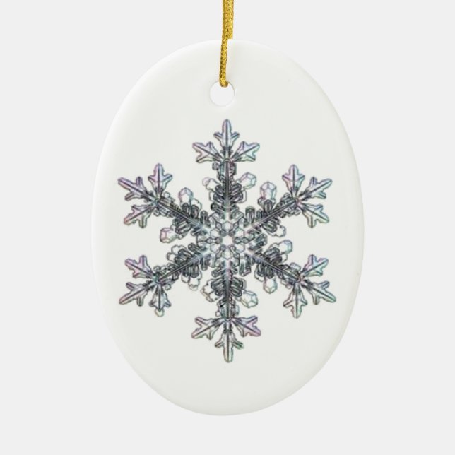 Snow flake ceramic tree decoration (Front)