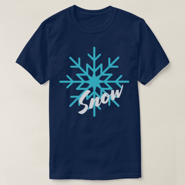 Snow Flake Christmas Gift Halloween Day Thanksgivi T-Shirt (Design Front)