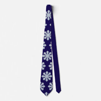Snow flake dark blue tie