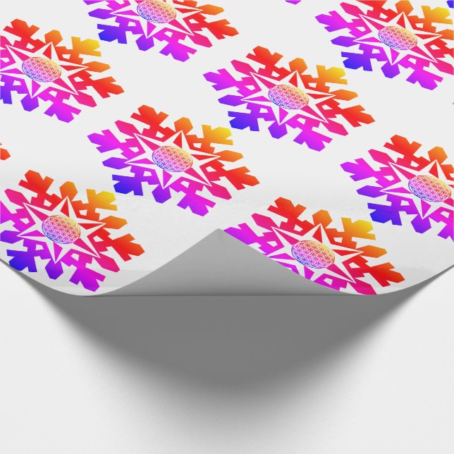 Snow flake - flower of life wrapping paper (Corner)