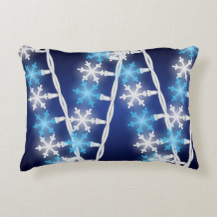 Snow Flake Lights Decorative Cushion