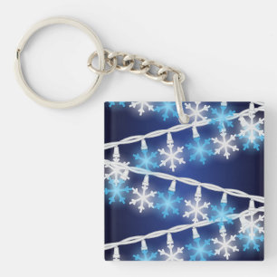 Snow Flake Lights Key Ring
