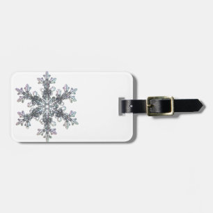 Snow flake luggage tag