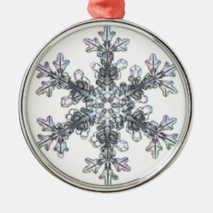 Snow flake metal tree decoration