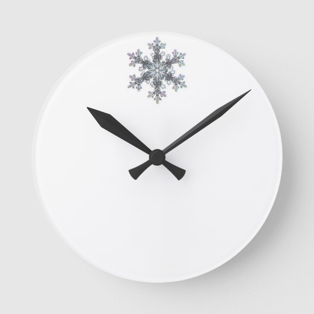 Snow flake round clock (Front)