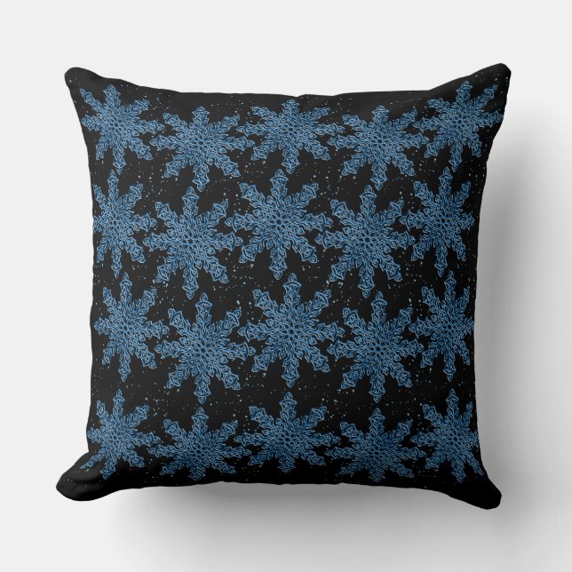Snow Flake Throw Pillow (Front)
