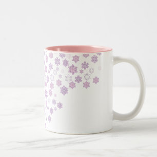 Snow-Flakes-2 Two-Tone Coffee Mug