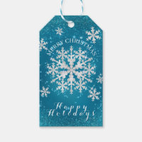 Snow Flakes Aqua White