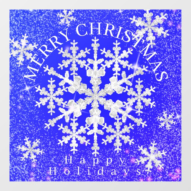 Snow Flakes Blue White  (Sheet)