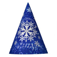Snow Flakes Blue White