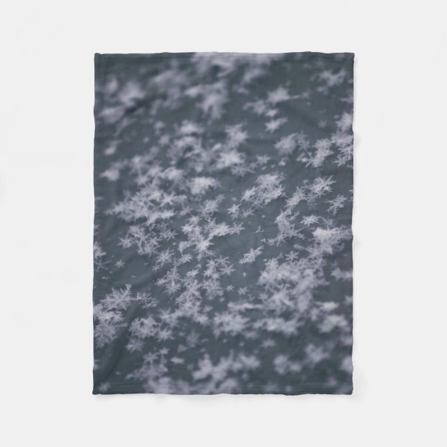 Snow flakes fleece blanket (Front)