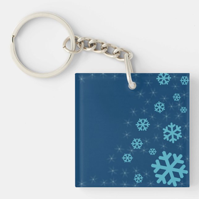 Snow flakes key ring (Front)