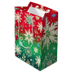 Snow Flakes  Medium Gift Bag