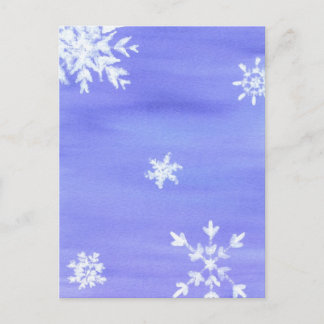 snow flakes postcard
