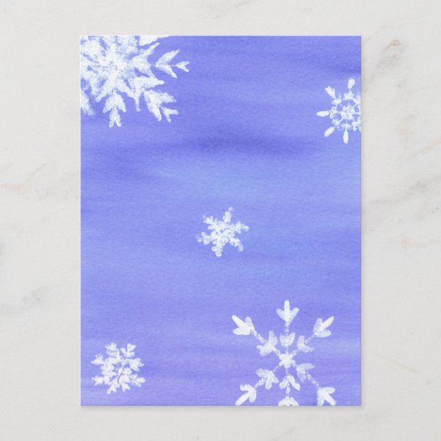 snow flakes postcard (Front)