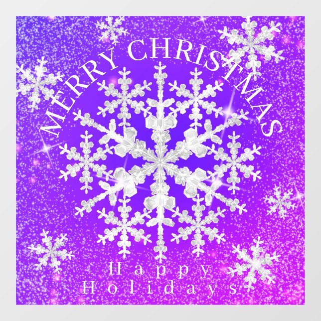 Snow Flakes Purple Pink (Sheet)