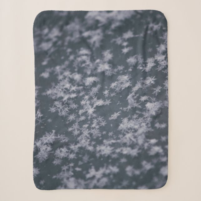 Snow flakes sherpa blanket (Front)