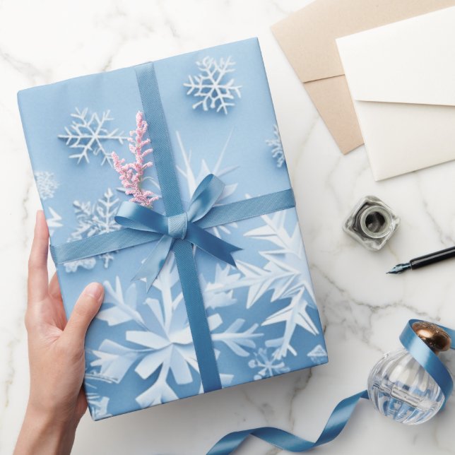 Snow Flakes Wrapping Paper (Gifting)