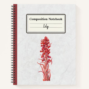 Snow Flower Personalised Composition Notebook