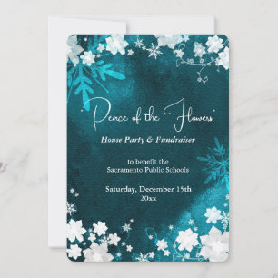 Snow Flowers Winter Fundraiser Event Invitation