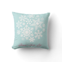 Snow Flurries (Personalised) Square Pillow