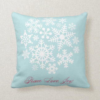 Snow Flurries (Personalised) Square Pillow