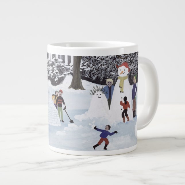 Snow Follies Large Coffee Mug (Front Right)