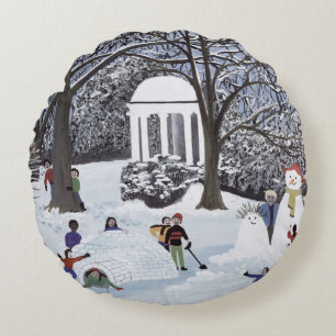 Snow Follies Round Cushion