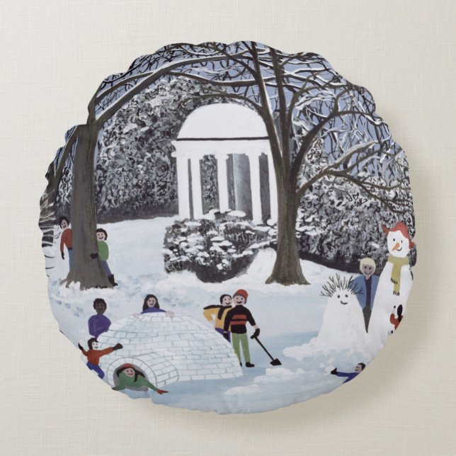 Snow Follies Round Cushion (Front)