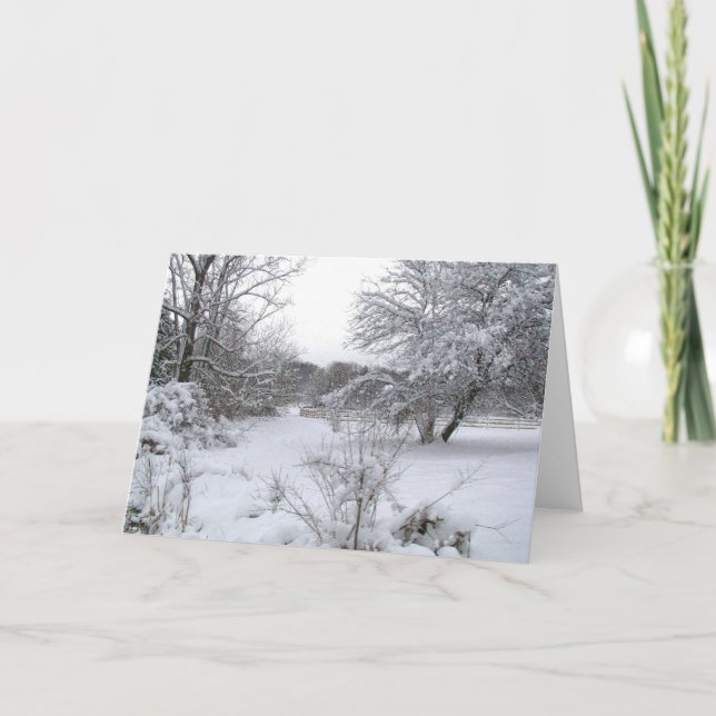 Snow For Christmas Holiday Card (Front)