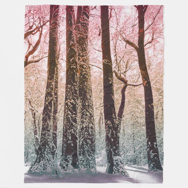  SNOW FOREST NATURE FLEECE BLANKET (Front)