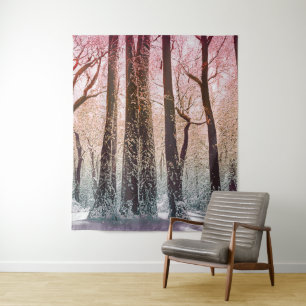 SNOW FOREST NATURE TAPESTRY