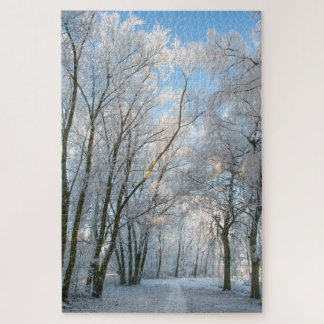 Snow Forest Path Winter, 1014 pieces Jigsaw Puzzle