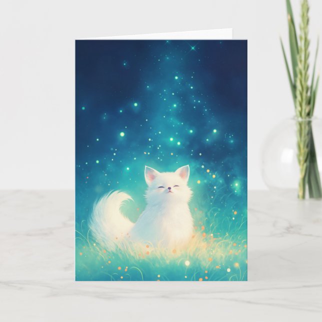 Snow Fox Winter Jewel Card (Front)