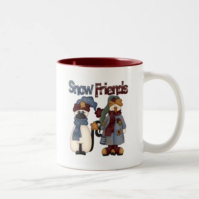 Snow Friends Tshirts and Gifts Two-Tone Coffee Mug (Right)