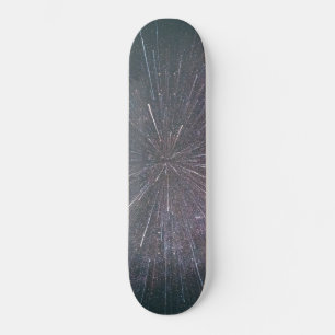 snow from below skateboard