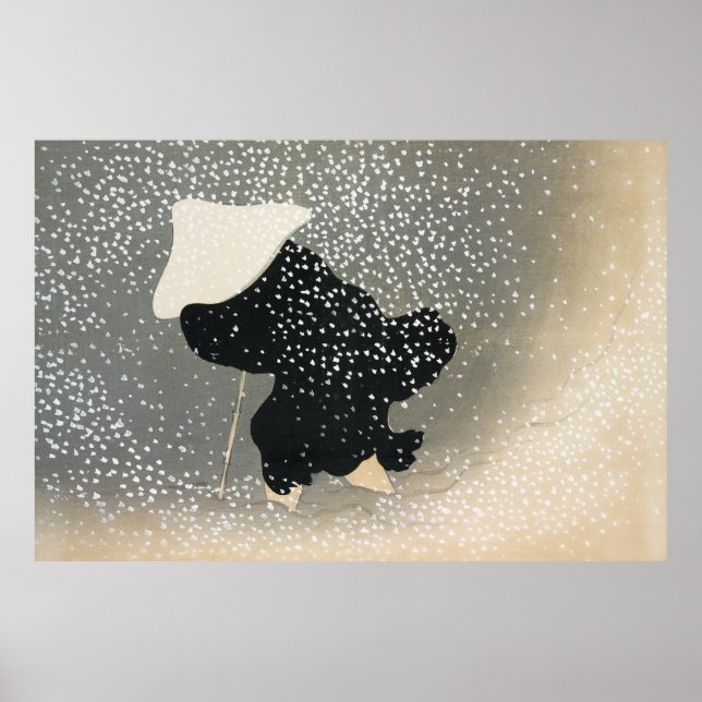 Snow from Momoyogusa (ca. 1909) by Kamisaka Sekka Poster (Front)