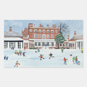 Snow Fun 1991 Rectangular Sticker